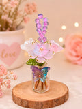 💜 Handmade Mini Beaded Flower Magnet Bouquet 🌸